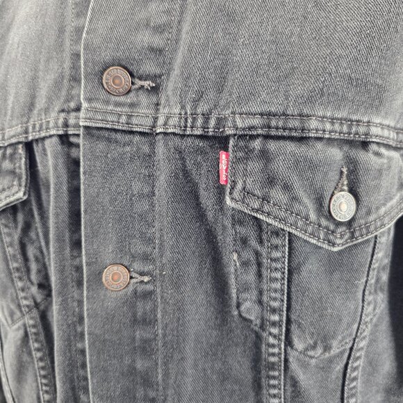 Vintage Levis Denim Jacket Mens XLarge Black Jean Relaxed Trucker 70507-0260 - Picture 5 of 12